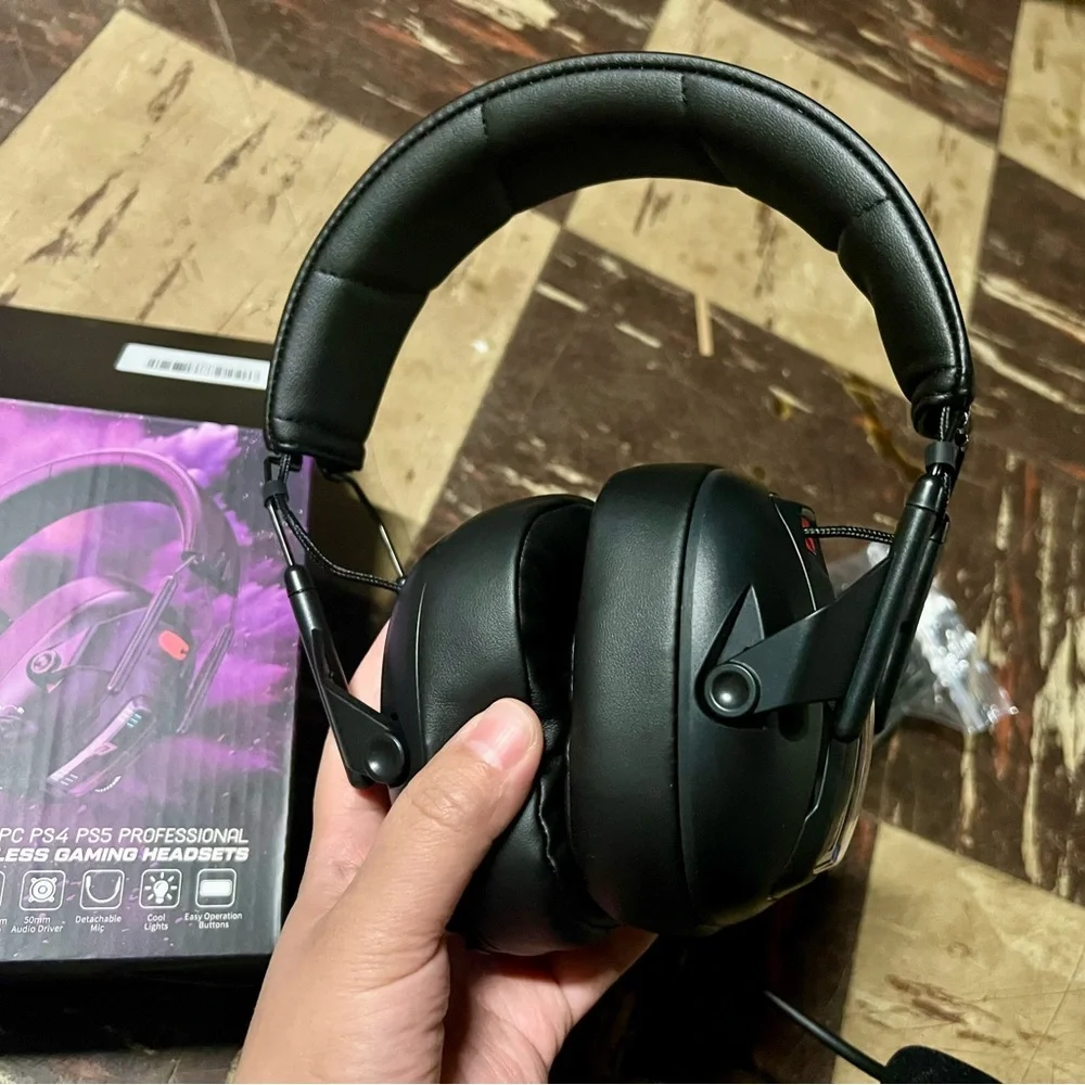 Black Gaming Headset with LED Lights